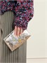 Металлический клатч из мятой кожи DRIES VAN NOTEN, серебряный 47323904