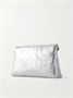 Металлический клатч из мятой кожи DRIES VAN NOTEN, серебряный 47323904