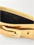 Клатч Anthem из металлизированной кожи с эффектом страуса и пряжкой BALMAIN, золотой 47323910