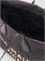 Сумка-тоут из рафии с отделкой из кожи Track BALMAIN, черный 47338695