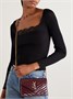 Сумка через плечо Cassandre Envelope из лакированной кожи с ромбовидной стежкой SAINT LAURENT, бордовый 47344414
