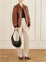 Кожаная сумка через плечо Saharienne SAINT LAURENT, черный 47346022