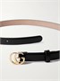 Ремень из кожи GG Marmont Flat GUCCI, черный 47346402