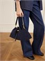 Средняя сумка через плечо Cinch из замши с кожаной отделкой JIMMY CHOO, синий 47349938