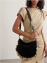 Oskan Soft сумка тоут из замши, отделанная кожей и декорированная, ISABEL MARANT, черный 47350952