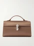 Сатчел из атласа Symmetry Pochette Savette, коричневый 47352397