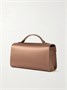 Сатчел из атласа Symmetry Pochette Savette, коричневый 47352397