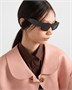 Солнцезащитные очки с треугольным логотипом Prada, серый 47353504