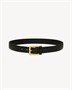 Кожаный ремень с кожаной петлей SAINT LAURENT, черный 47362292