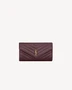 Большой кошелек на клапане CASSANDRE из кожи GRAIN DE POUDRE SAINT LAURENT, бордовый 47362562