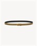Минималистичный ремень из гладкой кожи SAINT LAURENT, коричневый 47362571