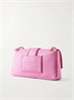 Плечевая сумка Le Bambino Chaîne с эффектом рафии JACQUEMUS, розовый 47373715