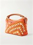 Сумка на плечо из плетеной рафии с мини-отделкой из кожи Puzzle Edge от Paula's Ibiza LOEWE, оранжевый 47376704