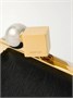 Клатч Salon из телячьей шерсти JACQUEMUS, черный 47323648