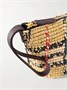 Плетеная сумка-клатч из рафии Margate с кожаной отделкой BURBERRY, бежевый 47323811