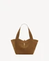 LE 5 À 7 SMALL BEA из замши SAINT LAURENT, коричневый 47339769