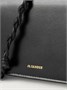 Кожаная сумка через плечо Tangle JIL SANDER, черный 47344697