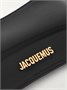 Полированная кожаная сумка через плечо Le Petit Bisou JACQUEMUS, черный 47346422