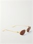 Солнцезащитные очки Panthère de Cartier овальной формы с золотистой оправой Cartier Eyewear, золотой 47348539