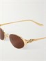Солнцезащитные очки Panthère de Cartier овальной формы с золотистой оправой Cartier Eyewear, золотой 47348539