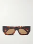 Солнцезащитные очки-авиаторы с черепаховой оправой из ацетата CELINE EYEWEAR, коричневый 47349471