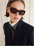Солнцезащитные очки-авиаторы с черепаховой оправой из ацетата CELINE EYEWEAR, коричневый 47349471
