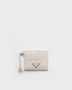 Кожаный картхолдер Prada, белый 47350083