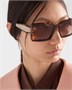 Солнцезащитные очки с логотипом Prada, коричневый 47353360