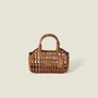 Кожаная корзина MIU MIU, коричневый 47368290