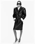 Широкий кожаный ремень MOTORCYCLE SAINT LAURENT, черный 47368292
