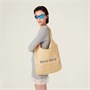 Сумка Ivy из льна с эффектом рафии MIU MIU, белый 47373945