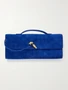 Длинный клатч Andiamo из плетеной замши BOTTEGA VENETA, синий 47323764