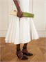 Кожаный клатч Poireau с бахромой JACQUEMUS, бирюзовый 47323781