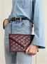 Клатч из стеганой кожи SAINT LAURENT, бордовый 47323789