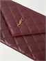 Клатч из стеганой кожи SAINT LAURENT, бордовый 47323789