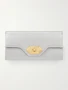 Маленький клатч Lanvin Invitation из атласа металлик, серебряный 47324041