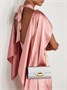 Маленький клатч Lanvin Invitation из атласа металлик, серебряный 47324041