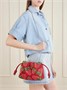 Клатч Flamenco с отделкой из кожи и бисера LOEWE + Paula's Ibiza, красный 47324426