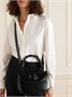 Сумка-тоут из кожи среднего размера Bamboo 1947 GUCCI, черный 47338398