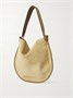 Сумка-тоут Oskan из замши с плетеной кожаной отделкой ISABEL MARANT, бежевый 47338402