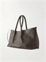 Средняя сумка-тоут Pinacoteca из плетеной кожи Intrecciato BOTTEGA VENETA, коричневый 47338422