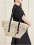 Плетеная сумка-тоут среднего размера из рафии с отделкой из кожи от + Paula's Ibiza LOEWE, бежевый 47339749