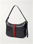 Кожаная сумка через плечо Lunetta с отделкой тесьмой GUCCI, черный 47344409