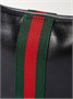 Кожаная сумка через плечо Lunetta с отделкой тесьмой GUCCI, черный 47344409