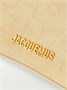 Замшевая сумка на плечо Le Bisou Perle с тиснением под крокодила и отделкой из кожи JACQUEMUS, бежевый 47344709