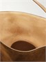 Большая замшевая сумка-ведро Hip с логотипом и кожаной отделкой Alaïa, зеленый 47344732