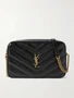 Сумка через плечо 'Loulou' из стеганой текстурированной кожи SAINT LAURENT, черный 47344842