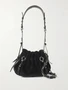 Сумка на плечо из замши с кисточкой и кожаной отделкой Bolton ISABEL MARANT, черный 47345150
