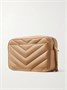 Сумка на плечо Loulou из стеганой фактурной кожи SAINT LAURENT, коричневый 47345170