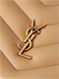 Сумка на плечо Loulou из стеганой фактурной кожи SAINT LAURENT, коричневый 47345170